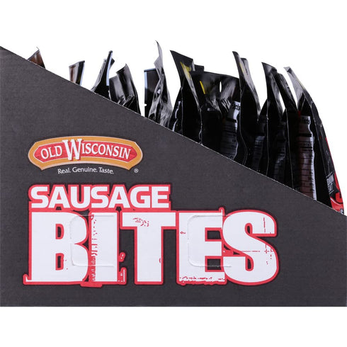 4 Package Old Wisconsin Hot & Spicy Sausage Snack Bites, Naturally Smoked, Ready to Eat, High Protein, Low Carb, Keto