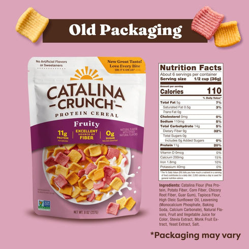 11g 8 oz. (Pack 1) (Packaging Catalina Crunch Protein Cereal - Sugar Free Breakfast Cereal with of Protein - Gluten
