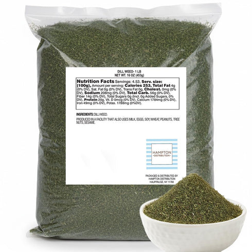 Dill Weed, 1 Pound Bulk Bag, Hampton Distribution