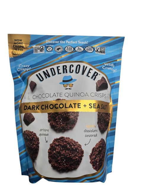 Generic Undercover Chocolate Quinoa Crisps, 15.3 oz. bag, dark chocolate + sea salt,