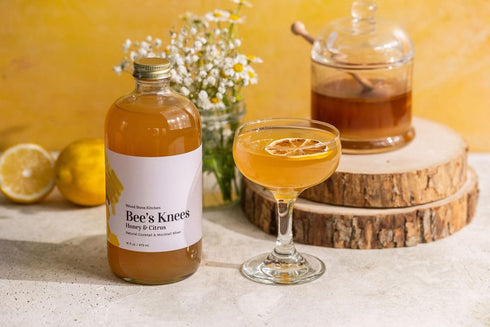 16 oz. Wood Stove Kitchen - Bee's Knees Mix | Cocktail & Mocktail Mixer - Natural Craft Syrup with Tasty Flavors