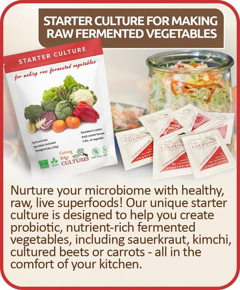 Cutting Edge Cultures 6 12g Vegetable Starter Culture, Pouches