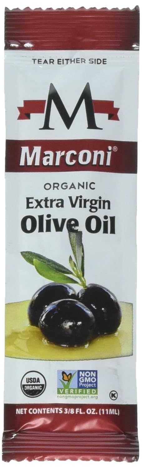 Marconi Organic Extra Virgin Olive Oil, Pack of 25 for Culinary Use