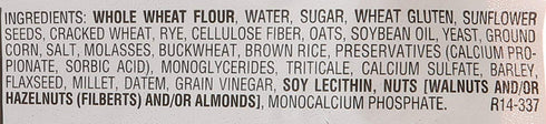 12 24 Oz 2 Arnold Whole Grains Grain Sliced Bread, - Loaves