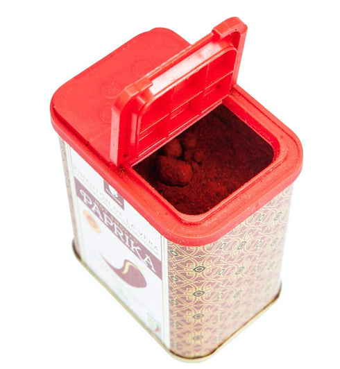 Gourmanity Spanish Hot Paprika Powder Tin, Premium Oak Wood Smoked Seasoning, 2.5 oz