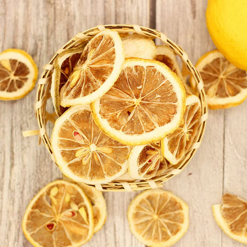 100g/3.52oz Mkostlich Dried Lemon Slices Bulk, Natural Dehydrated Lemon Slices for Cocktails Garnish/ Tea/ Baking, No