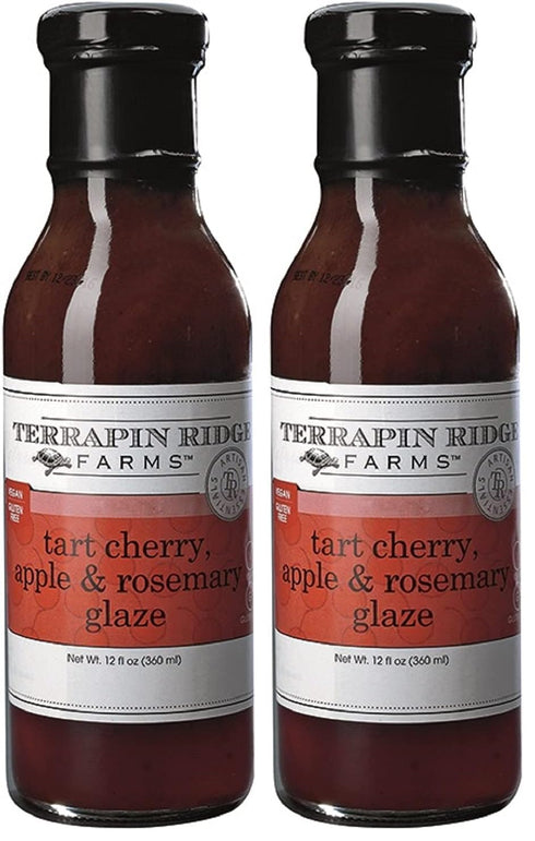 Tart Cherry, Apple & Rosemary Glaze Sweet & Savory Sauce for Meat,