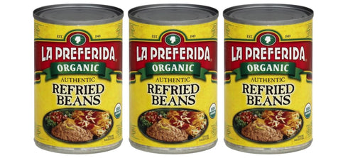 La Preferida Organic Refried Beans, 15 Ounce (Pack of 3)