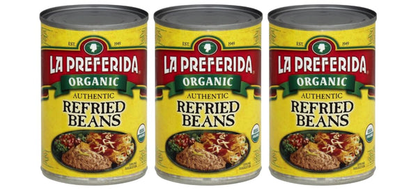 La Preferida Organic Refried Beans, 15 Ounce (Pack of 3)