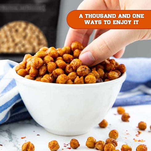 Packed 1 lb. (16 oz.) Chickpeas, Yellow single roasted, Tasty Snack, Plant-Based Protein, Versatile, Energy, Garbanzo