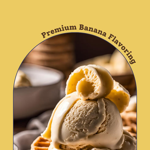 (500g, 1.1 lbs) Banana Puree Flavoring for Gelato, Rolled Ice Cream, and Ice Cream. Made with Natural Banana