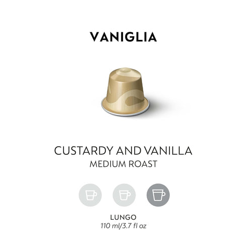 50 Count Nespresso Capsules Original Line, Vaniglia, Medium Roast Espresso Coffee, Espresso Coffee Pods