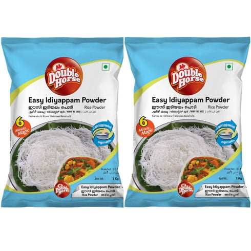 Generic Idiyappam Powder Flour QUICK & INSTANT Double Horse 2KG Pack Of 2