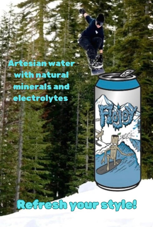 Flojoy H2o, California,16 Oz Tallboy 6 Pack, Grasser Grapefruit Mountain Water, All Natural Mineral & Electrolyte