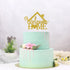 Gold Glitter Welcome Home Cake Topper - Home Party Decoration - Welcome Sign for New Home/New Baby/Retirement
