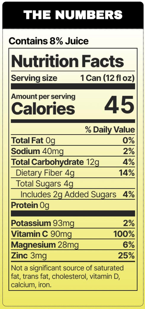 100% 12 oz Pack 12 Dont Drink - Lemon Ginger - Prebiotic Soda - Electrolytes, Vitamin C, Turmeric - fl Cans
