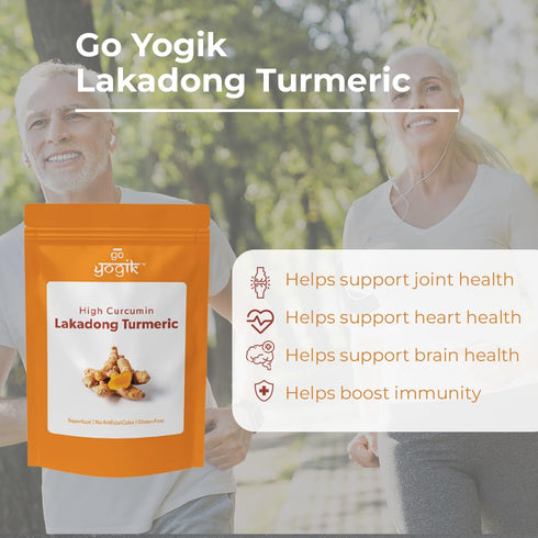 Go-Yogik Lakadong Turmeric Powder - 5.3oz, High Curcumin, Lab Tested, Superfood, Traditionally Grown from India