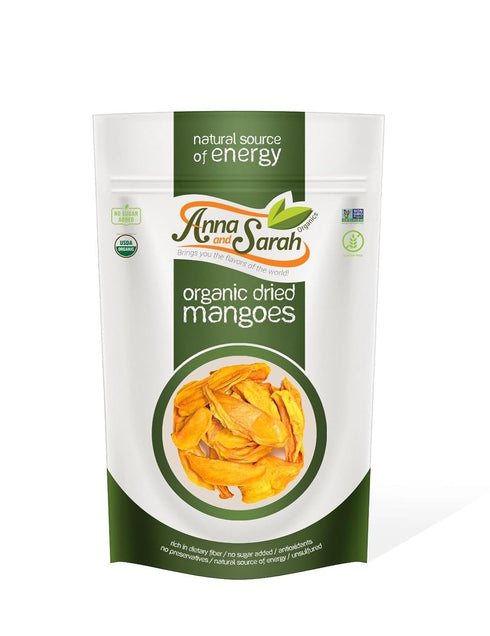 3 Lbs Anna and Sarah Dried Organic Mango, No Sugar Added, No Preservatives, Al-Natural, Premium Quality in Resealable