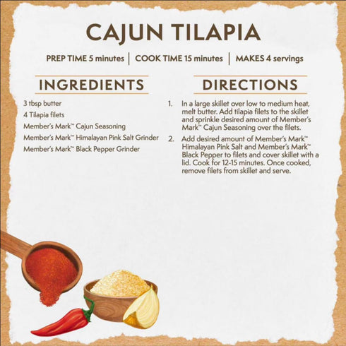 Generic 22 M Mark Cajun Seasoning, Ounce Authentic Louisiana Style Dry Rub & Spice Blend Mild Heat with Paprika, Garlic