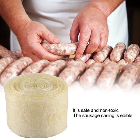 mumisuto 8m/314.96inch 2 Sausage Casings, Layered Edible Drying Sausage Casing for Flavorous Homemade Sausages Ham