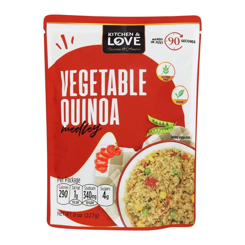 Kitchen & Love Vegetable Quinoa Medley, Pre Cooked, Microwave Ready Pouch, Shelf