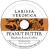 Larissa Veronica Peanut Butter Medium Roast Coffee (Single Serve K-Cup Pods) (Gourmet, Naturally Flavored,