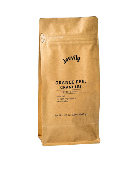 Jovvily Orange Peel Granules - 2lb - Burst of Citrus - Dried