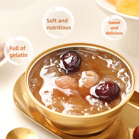 Dried Longan Red Date Tremella Porridge Mix, Natural Nutritious Congee Ingredients, No Added Sugar, Easy to Cook