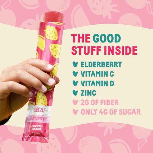 Immunity Immune 100% ZuBeZu Organic Ice Pops Natural Support for Childrens System with Elderberry, Vitamin C & D
