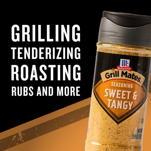 2.9 oz McCormick Grill Mates Seasoning, Sweet & Tangy, Grilling Seasoning for Mouthwatering Chicken, Steak, Seafood