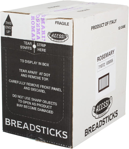 3 (Pack 12) Alessi Rosemary Breadsticks, Zero Trans Fat, Non GMO, Ounces