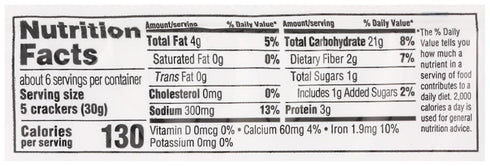 365 6.5 by Whole Foods Market, Everything Flavor Flatbread Crackers, Ounce