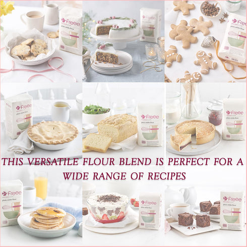 2.2 lb (1 freee Plain White Flour Bag kg) | Gluten Free All-Purpose Flour Blend for Baking Bread, Cakes, Pastries