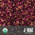J MAC BOTANICALS, Organic Rose Petals (4 oz) culinary grade dry rose petals, edible rose petals for herbal tea, cooking and crafts, rose petals for bathtub, dried herbs for tea, organic rose tea