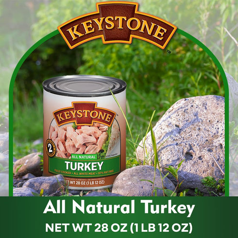 28 oz 5 Pack 1 Keystone Meats All Natural Heat and Serve Canned Turkey Fully Cooked and Ready to Eat Canned Meat All