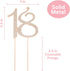 18 Cake Topper - Premium Rose Gold Metal, 18th Birthday Party Sparkly Rhinestone Decoration, Protected in a Box