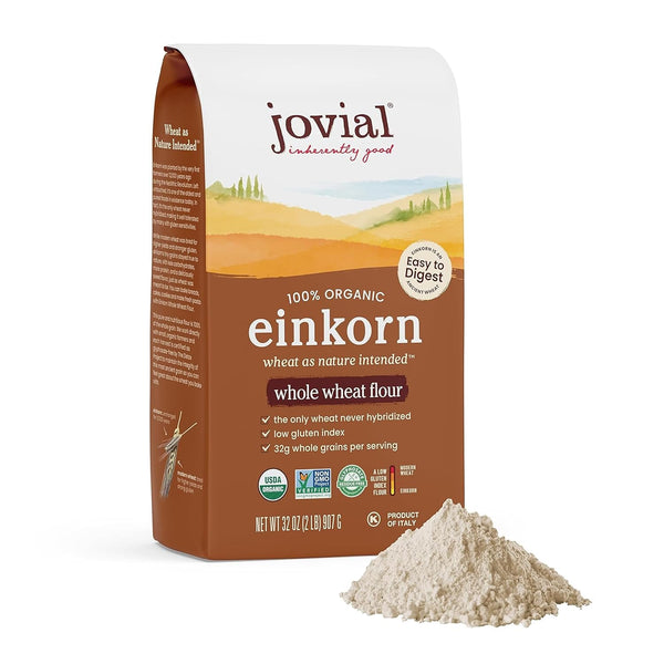 Jovial Organic Einkorn Whole Wheat Flour - Bread Baking Flour for Sourdough,