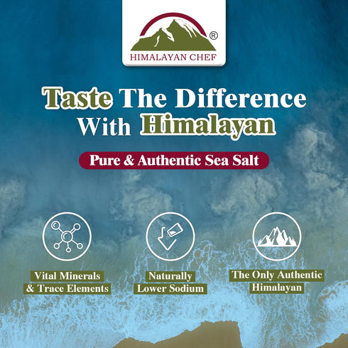5 lb Himalayan Chef Coarse Grain Himalayan Sea Salt, Jar - Pure, Natural, Non-GMO, Kosher, Ideal for Cooking, Baking