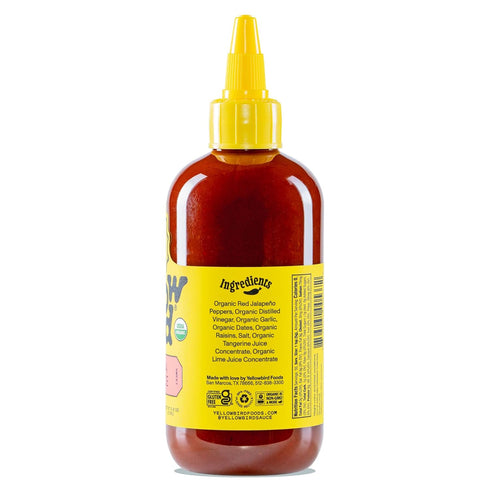 Organic Sriracha Hot Sauce by Yellowbird, 9.8 oz, Plant-Based, Gluten Free, Non-GMO