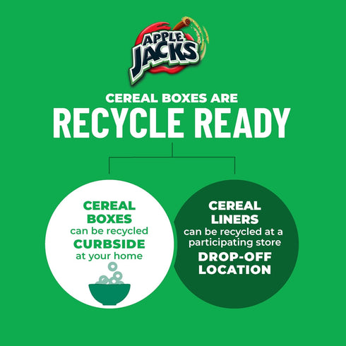 23oz (1 Kelloggs Apple Jacks Breakfast Cereal, Kids Snacks, Family Breakfast, Giant Size, Original, Box Box)