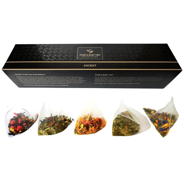 Pure And Easy Tea, Ascent Premium Tea Sampler, 15-Count Whole-Leaf Variety of
