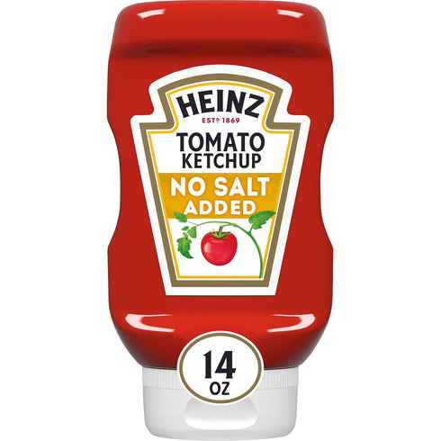 Heinz Tomato Ketchup with No Salt Added, 14 oz Bottle