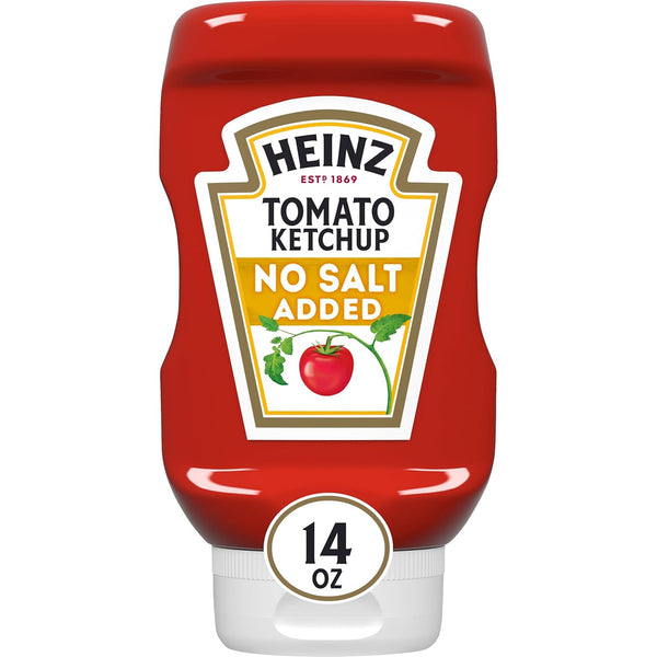 Heinz Tomato Ketchup with No Salt Added, 14 oz Bottle