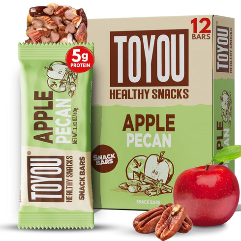 ToYou Gluten Free Chewy Fruit and Nut Bars - Healthy Protein Snacks