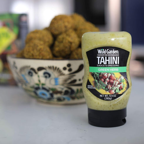 9.9 Oz Wild Garden Easy Squeeze, Green Herb Tahini, Great on Fish, Veggies, Sandwiches, and Mores!