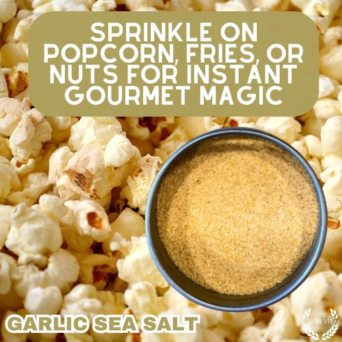 GLP-1 Classic Gourmet Garlic Sea Salt | All Natural | Ultra Premium Gourmet Salt | Artisanal Finishing Seasoning |