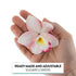 3 Count Global Sugar Art Cymbidium Orchid Sugar Cake Flowers, Pink, by Chef Alan Tetreault