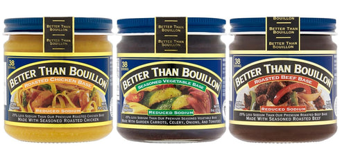 Better Than Bouillon Reduced Sodium Base Variety Pack, 1 Jar Reduced Sodium