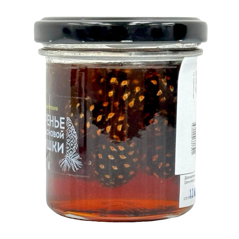 TEAMORE 170 6 oz Siberian Cedar Pine Cone Preserve, Traditional Wild Harvested Russian Style Pinecone Jam, Natural