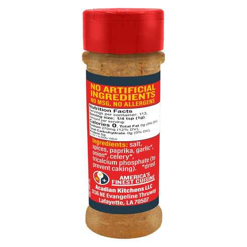 4 oz, Original Cajun Seasoning - No MSG, All Natural - Authentic Louisiana Spice for Grilling and Cooking Fish